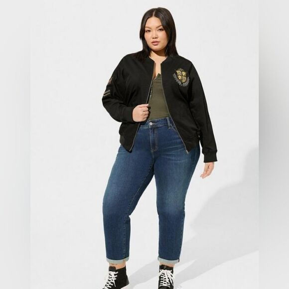 Torrid Stretch Twill BOMBER JACKET NWT - Picture 1 of 6